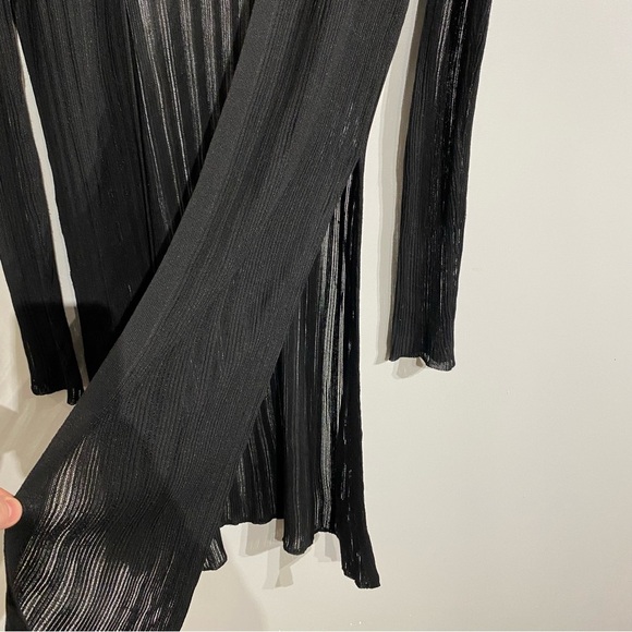 Guess sheer knit duster long sleeve slit hem sides sexy vacation wear - Picture 4 of 7